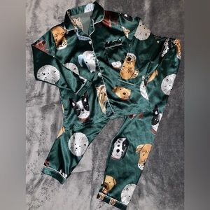 Satin Dog Pring Pajamas